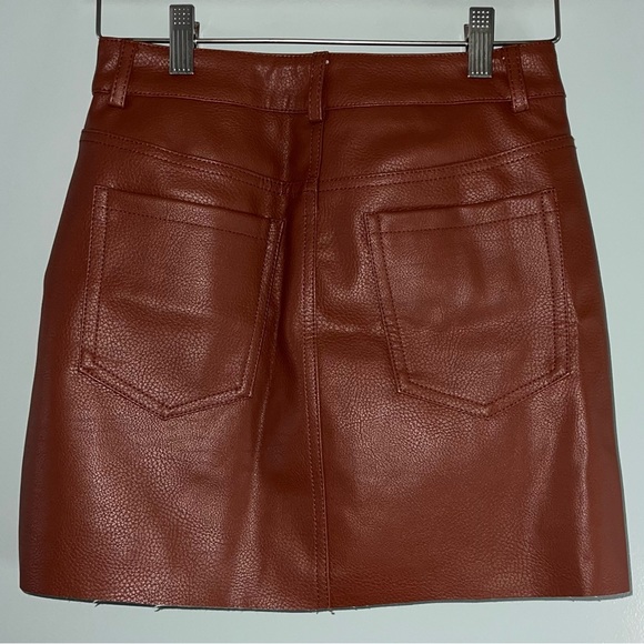 Faux Leather Mini Skirt - Picture 4 of 5